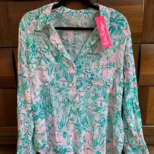 Lilly Pulitzer button down shirt size L